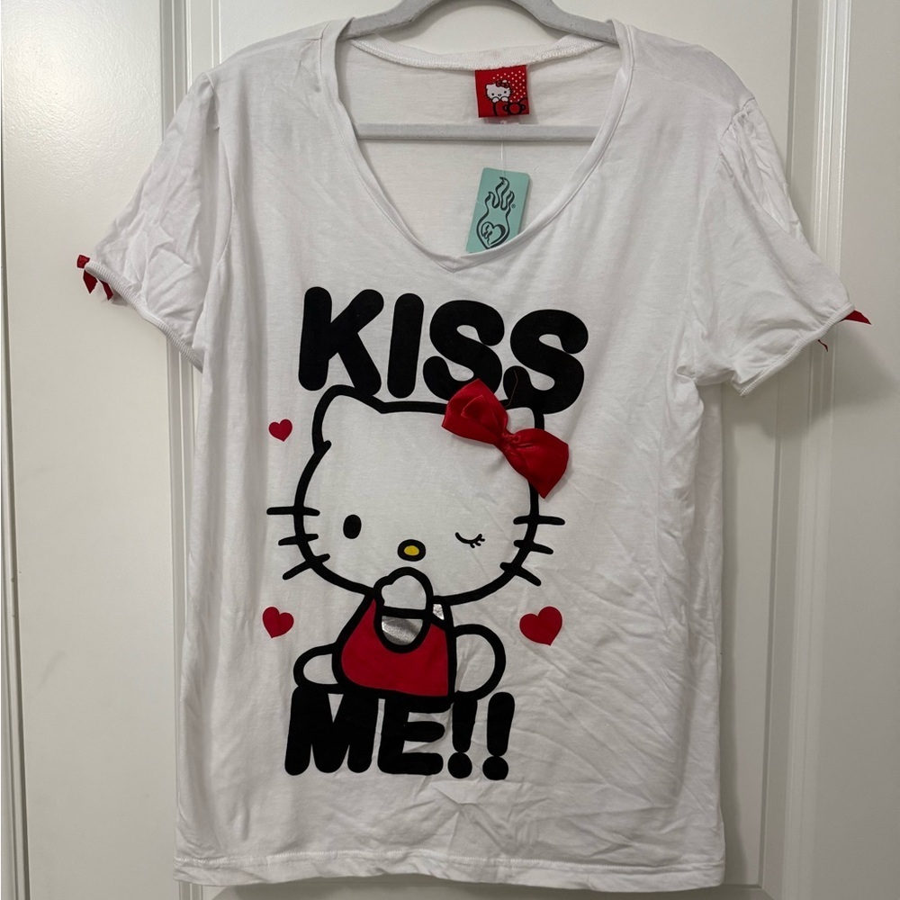 New! Torrid sz 2 Kiss Me Hearts PJs Pajamas Top‎ 2X
